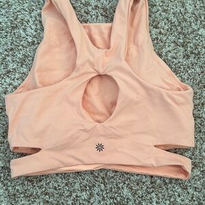 ATHLETA Peach Sports Bra with Cutout Back